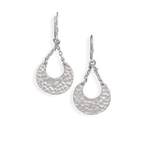 Chain Drop Hammered Earrings
