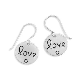 Round "Love" Earrings