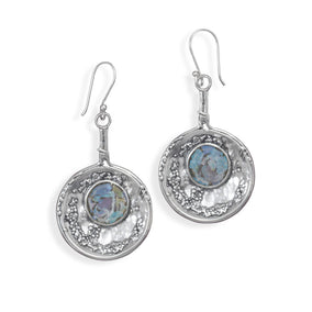 Oxidized Roman Glass Earrings