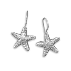 Oxidized Starfish Earrings