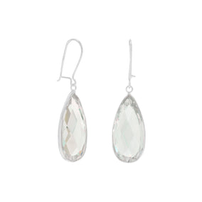 Clear CZ Drop Earrings