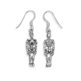 Oxidized Skeleton Earrings