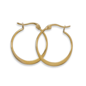 14 Karat Gold Plated Hoops