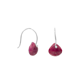 Rough-Cut Ruby Earrings
