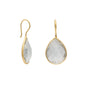 14 Karat Gold Plated Clear Quartz Earrings