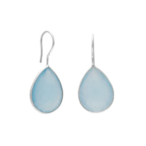Faceted Blue Chalcedony Earrings