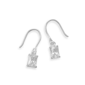 CZ Drop French Wire Earrings