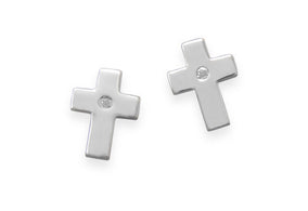 Faith Shines Diamond Stud Earrings