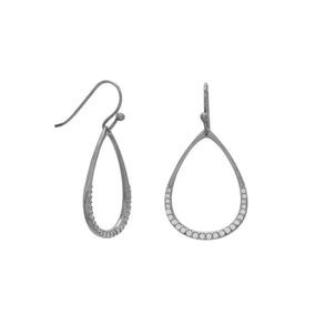 Glitter Drop CZ Earrings