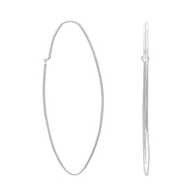 Thin Oval Wire Hoops