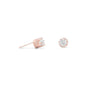 14 Karat Rose Gold Plated Crown Set CZ Earrings