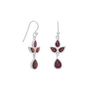 Garnet Drop Earrings