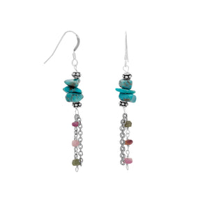 Baila Luna Oxidized Multistrand Drop Earrings