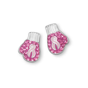 Pink Awareness Glove Earrings