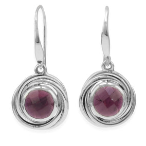 Faceted Garnet Earrings