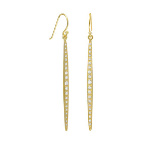 14 Karat Gold Plated Stick French Wire Earrings