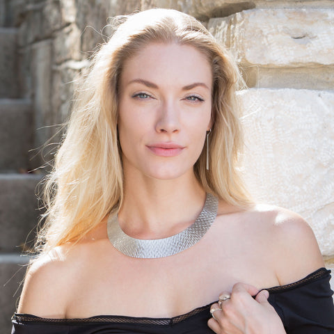 Rhodium Plated Cleopatra Style Necklace