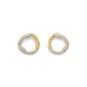 18 Karat Gold Plated Signity CZ Hinged Post Earrings