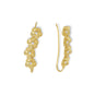 14 Karat Gold Plated CZ Flower Ear Climbers