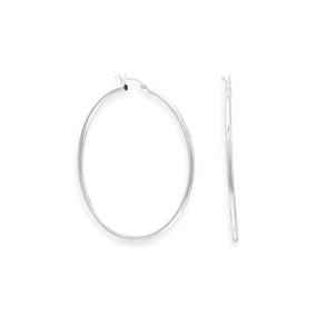 2mm x 50mm Hoop Earrings with Click