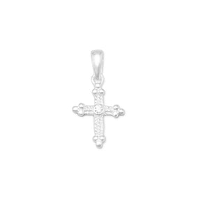 Small Fancy CZ Cross Charm