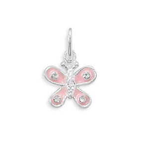 Enamel and Crystal Butterfly Charm