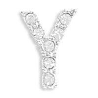 Rhodium Plated Crystal "Y" Slide