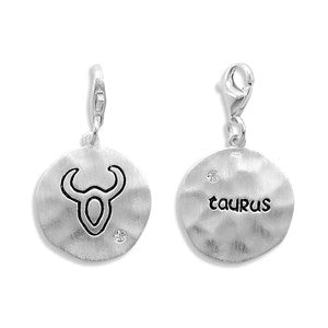 Reversible Zodiac Charm with Lobster Clasp - Taurus