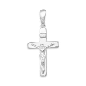 Rhodium Plated Crucifix Pendant