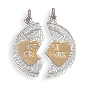Two Tone "Best Friends" Pendant