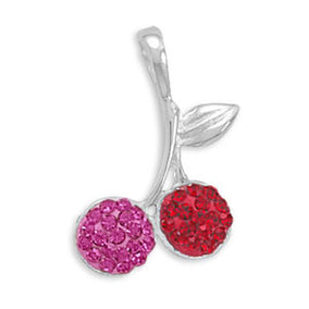 Crystal Cherries Pendant