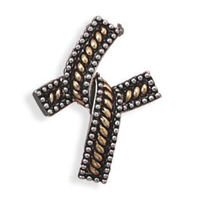 Oxidized Two Tone Cross Slide
