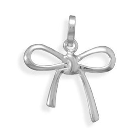 Polished Bow Pendant