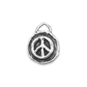 Oxidized Reversible Peace Charm