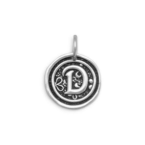 Oxidized Initial "D" Pendant
