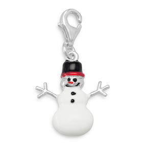 Snowman Charm with Lobster Clasp