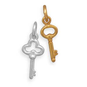Two Tone Key Charms