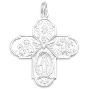 Four Image Cross Pendant