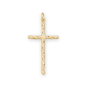 14 Karat Gold Plated Cross Pendant