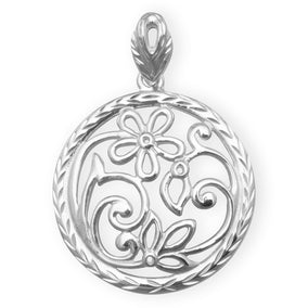 Cut Out Floral Design Pendant