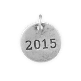 Oxidized "2015" Charm