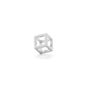 Rhodium Plated Floating Cube Pendant