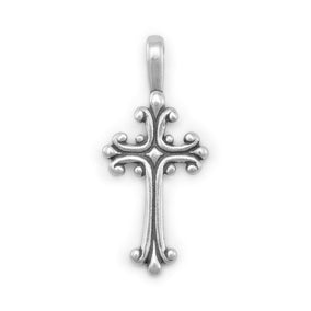 Oxidized Cross Charm