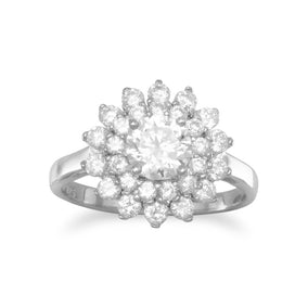 Round Shaped with 27 CZs Ring