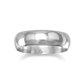 Polished 5mm Solid Band Ring