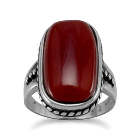Oxidized Carnelian Ring