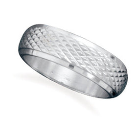 Diamond Cut Design Stainless Steel Band
