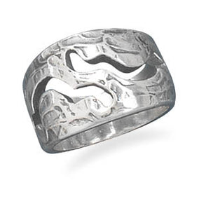 Oxidized Cut Out Design Ring