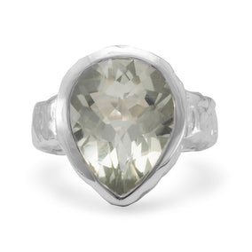 Oxidized Green Amethyst Ring