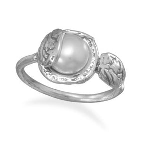 Oxidized Cultured Freshwater Pearl Ring